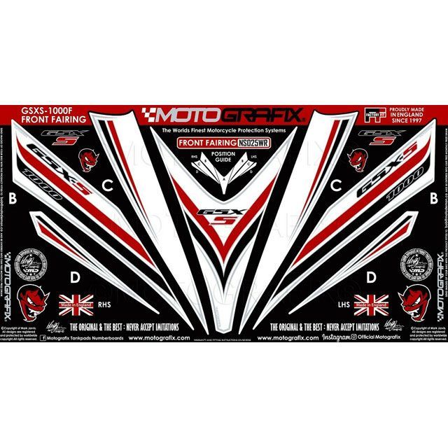 モトグラフィックス ボディパッド フロント GSX-S1000/F MT-NS025WR｜モトメガネ 店