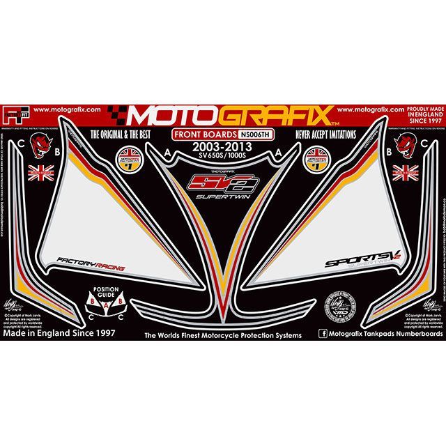 モトグラフィックス ボディパッド フロント（TH） SV650S/1000S MT-NS006TH｜モトメガネ 店 12,859円