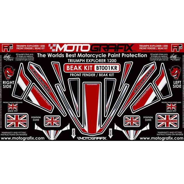 モトグラフィックス ボディパッド ブラック/レッド Tiger1200 MT-BT001KR｜モトメガネ 店