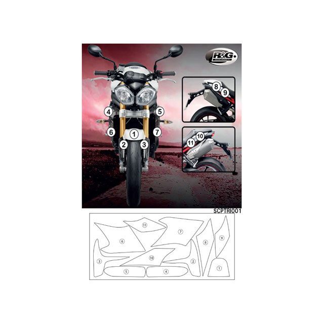 アールアンドジー セカンドスキン 1050 SPEED TRIPLE(R) RG-SCPTRI001|モトメガネ 店