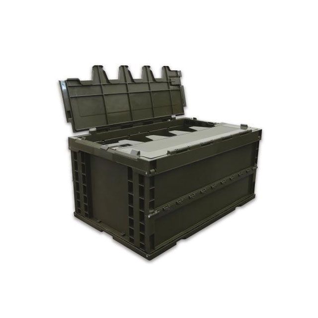 エスコ 649x439x340mm/75.9L 折畳コンテナ（OD/蓋付5個） EA506AA-7E 20,375円