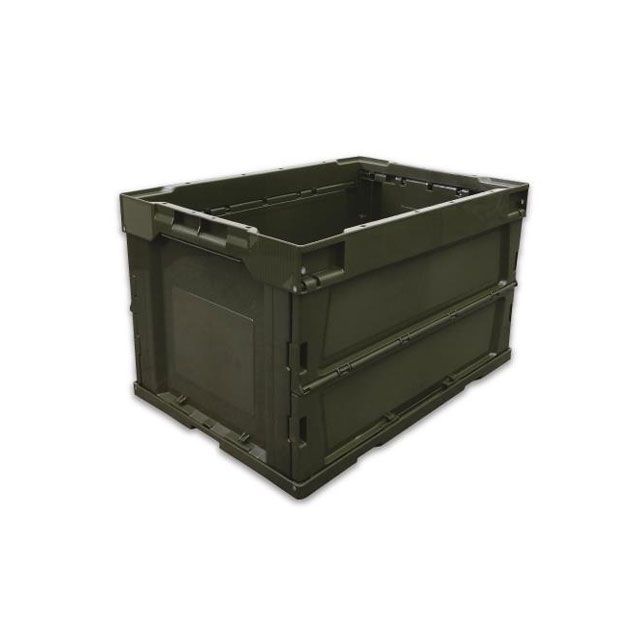 エスコ 530x366x325mm/51.9L 折畳コンテナ(OD色/5個) EA506AA-14E|モトメガネ 店
