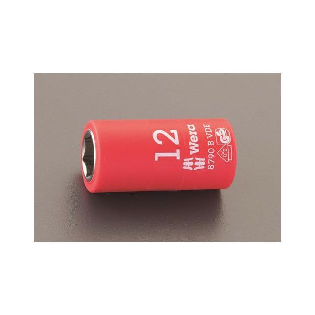 エスコ 3/8”DRx12mm 絶縁ソケット EA560WP-12