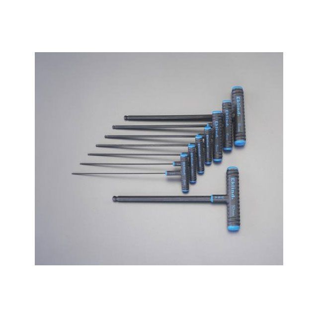 エスコ 2-10mm/230mm8本組 Ball Hexagon T型レンチ EA573BR｜モトメガネ 店 10,593円
