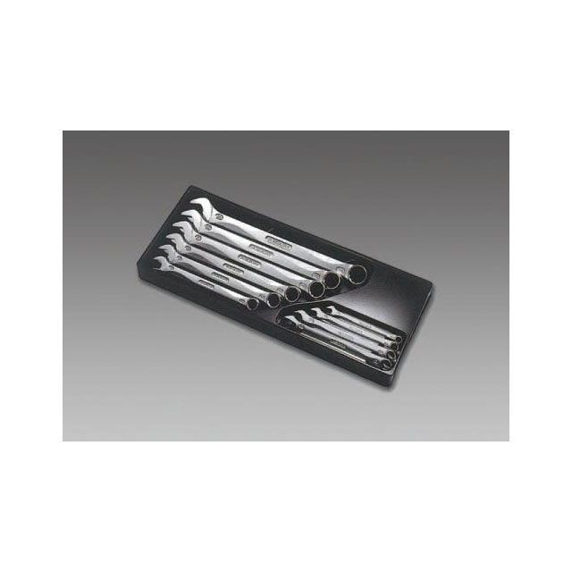 エスコ 10本組/8 -24mm 片目片口スパナ EA614AB｜モトメガネ 店
