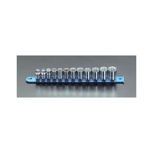 エスコ 3/8”DR/12個組 ソケットレンチ（メトリック） EA617AC-7