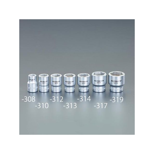 エスコ 3/8”DR/8-19mm（7個組）ボルトリムーバーソケットセット EA617DJ-300