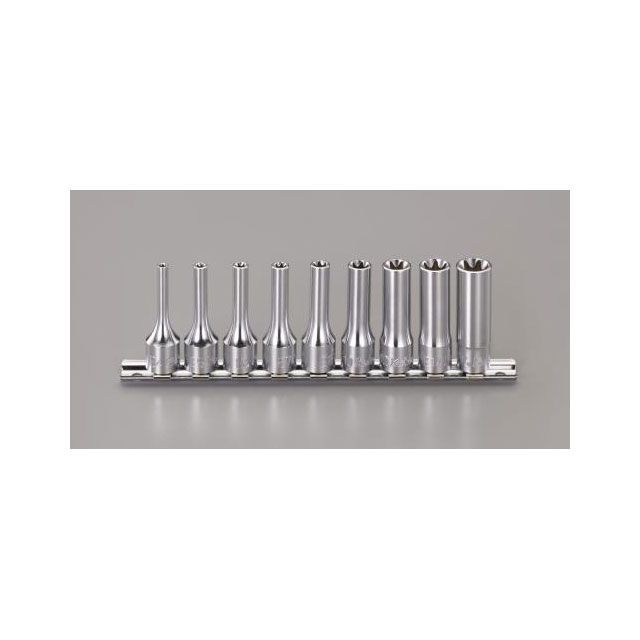 エスコ 3/8”DR/E4-E16 TORX ディープソケットセット EA618BY-100