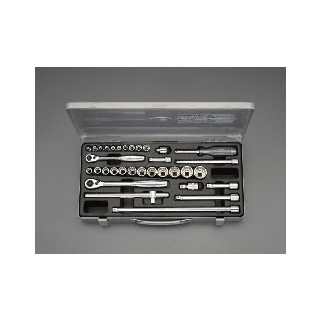 エスコ 1/4”DR・3/8”DR ソケットレンチセット EA618H-5