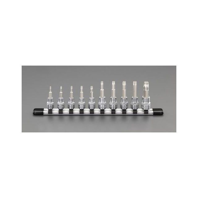 エスコ 3/8”DR/T10-T55 Bore-Torx ビットソケットセット EA618JW|モトメガネ 店