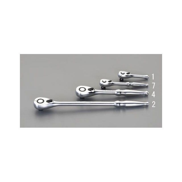 エスコ 3/8”DRx125mm ラチェットハンドル（ロッキング） EA618PA-7
