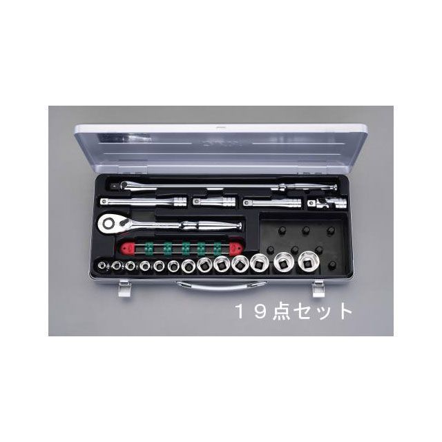 エスコ 1/2”DR ソケットレンチセット EA618R-5