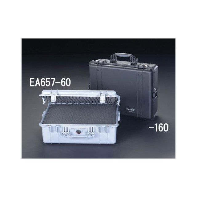 エスコ 544x419x200mm/内寸 万能防水ケース（黒） EA657-160
