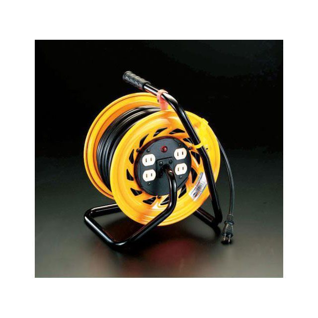 エスコ AC125V/15A/30m コンセント固定リール EA815DA-1