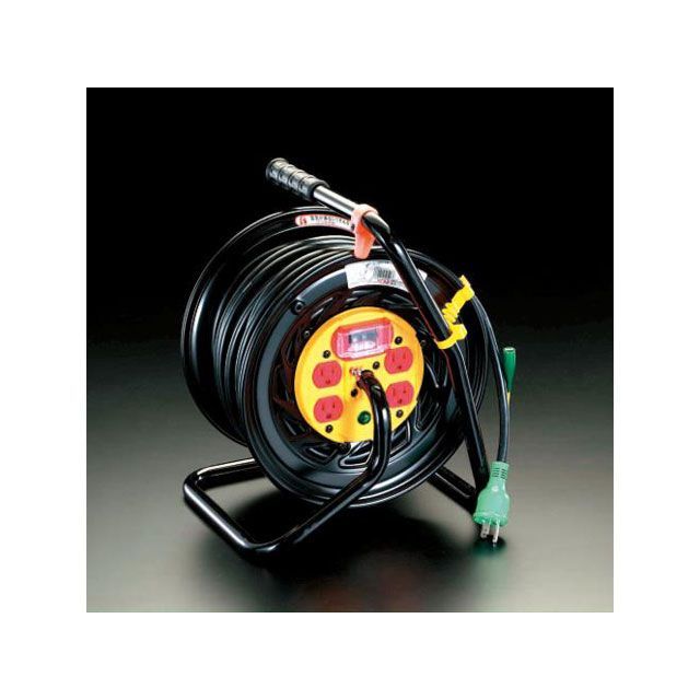 エスコ AC125V/22A/30m コンセント固定リール（過負荷遮断） EA815DA-4｜モトメガネ 店
