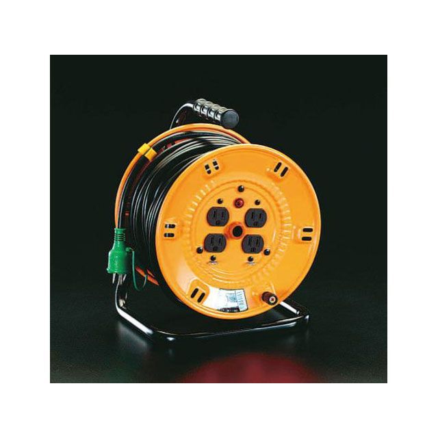 エスコ AC125V/15A/50m コードリール（アース付） EA815BH-50