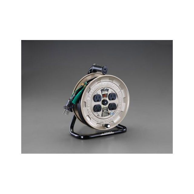 エスコ AC125V/15A/10m コードリール（温度センサー・接地付） EA815BK-10EA｜モトメガネ 店