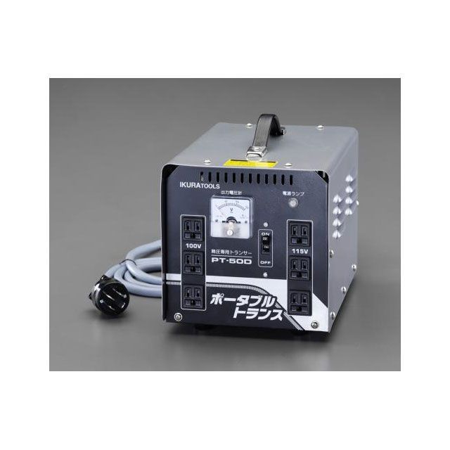 エスコ AC200V→AC100V,115V/5kvA 降圧トランス EA815ZF-3|モトメガネ 店