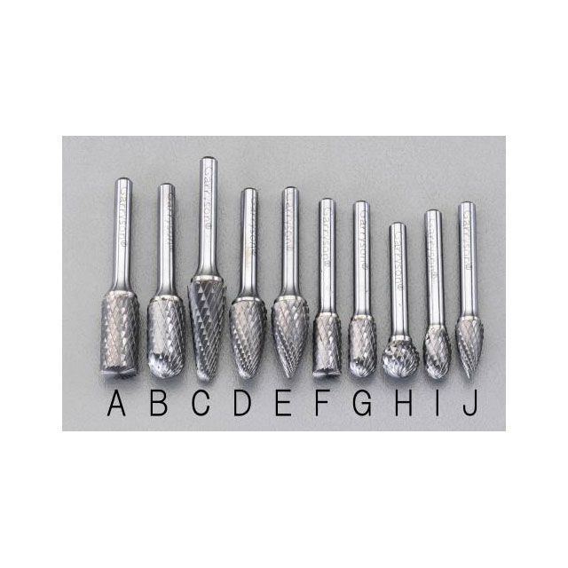 エスコ 10本組 超硬カッター（6mm軸） EA819J-32