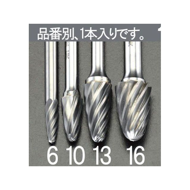 エスコ 12x25mm/6mm軸 超硬カッター（アルミ用） EA819JY-13｜モトメガネ 店