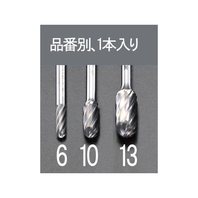 エスコ 12x25mm/6mm軸 超硬カッター（アルミ用） EA819JZ-13