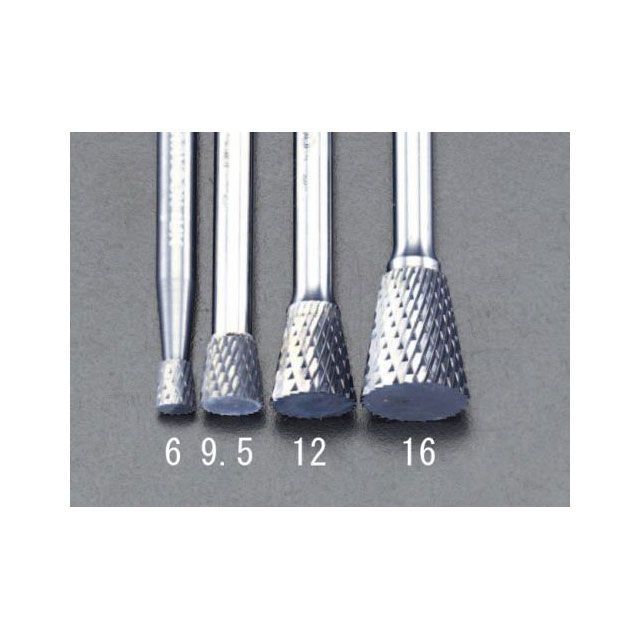 エスコ 12x13mm/6mm軸 Coated 超硬バー EA819VP-12