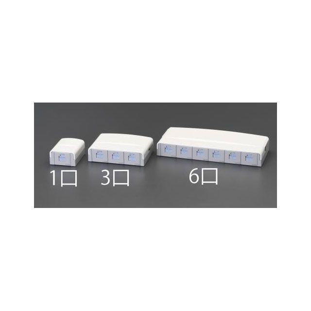 エスコ LAN用モジュラージャック（カテゴリー6/6口） EA940CE-196