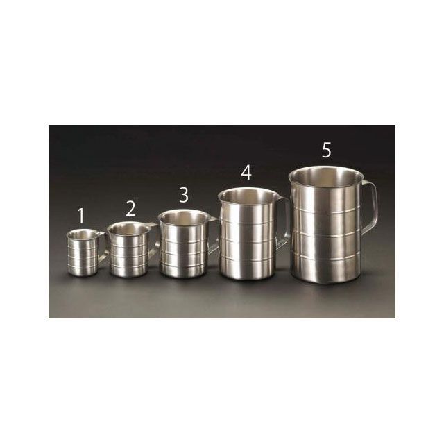 エスコ 2000ml 計量カップ（ステンレス製） EA991KR-4