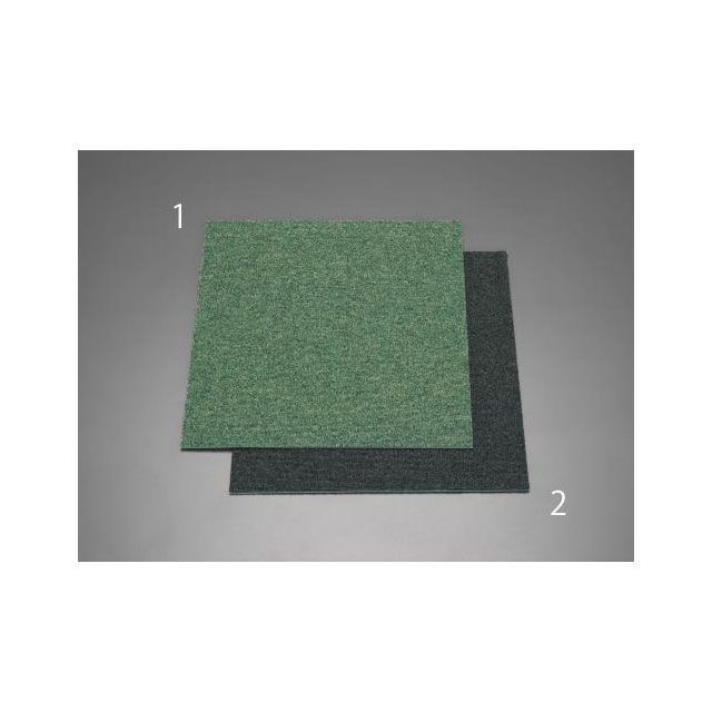 エスコ 500x500x6mm タイルカーペット（グリーン） EA997TD-1｜モトメガネ 店
