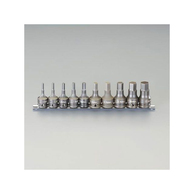 エスコ 1/2”DR INHEX インパクトソケットセット（10個組） EA164DF-200