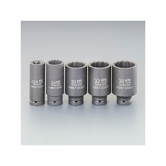 エスコ 1/2”DR インパクト用ハブソケットセット（ハブナット/ハブボルト） EA164KH-1