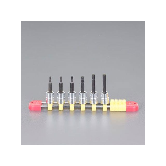 エスコ 1/4”DRx1/8”-1/4” INHEX ビットソケットセット EA618NR-200