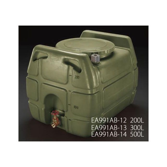 エスコ 500L ポリエチレン給水容器（バルブ付/OD色） EA991AB-14 31,530円