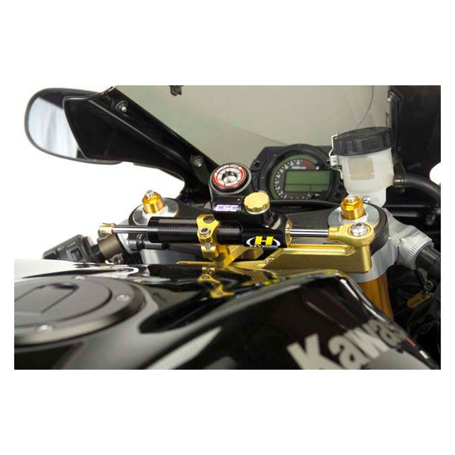 ハイパープロ CNCステアリングダンパーステーSET 75mm ブラック ZX-10R 22117031B｜モトメガネ 店