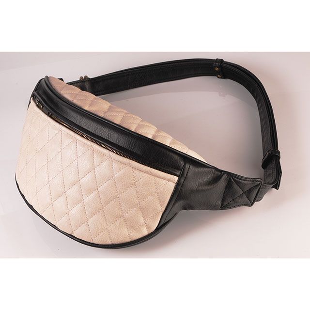 ディンマーケット FANNY PACK（ブラック＆アイボリー） ADIN028