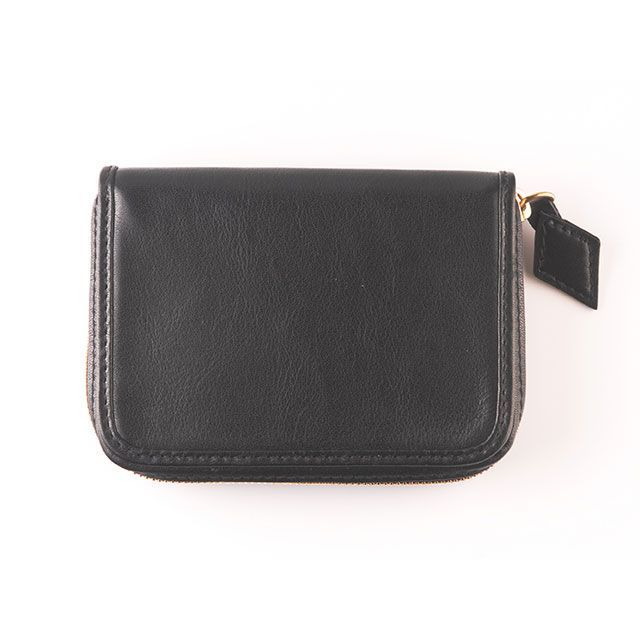 SHM LEATHER WALLET ミドル プレーン（ブラック） ASH014-1