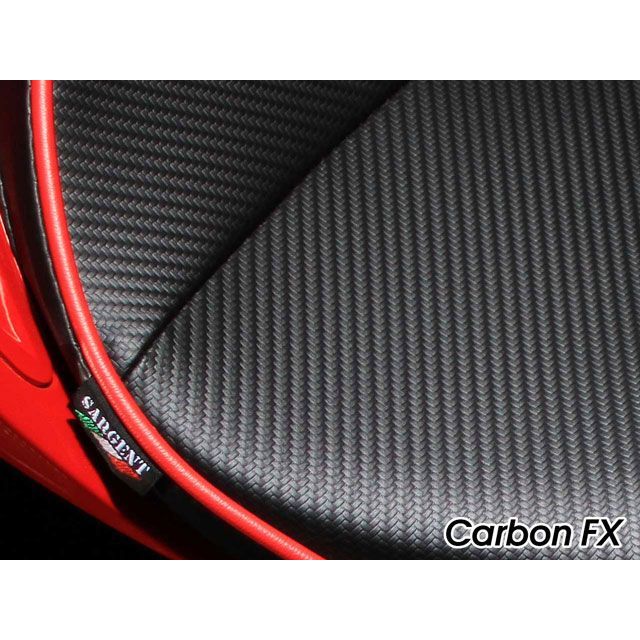 サージェント ワールドスポーツ パフォーマンスシート リアシート 表皮：CarbonFX Tiger 900 Tiger 850 Sport カラー パイピングカラー：イエロー（C033） WS-681R-NSC033