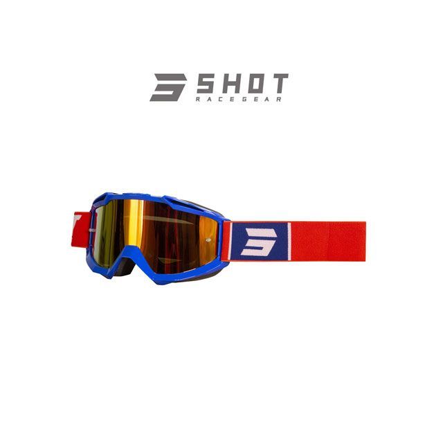 SHOT RACE GEAR ゴーグル IRIS（ネイビーレッド） A0D-29B1-P02｜モトメガネ 店