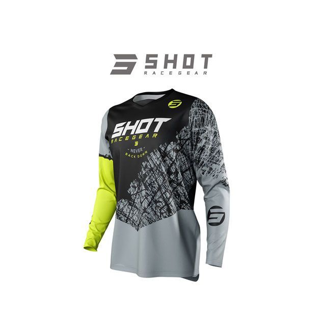 SHOT RACE GEAR ジャージ DEVO STORM（ネオンイエロー） サイズ L A0A-12C2-B04-10