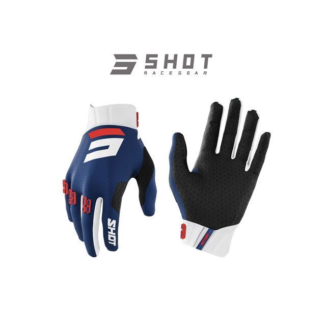 SHOT RACE GEAR MXグローブ AEROLITE（ネイビー） サイズ L A0A-13A1-A03-10
