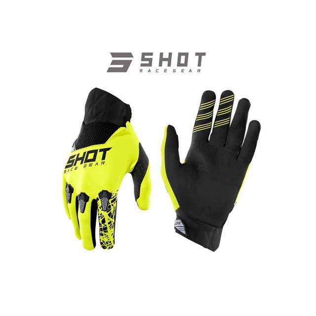 SHOT RACE GEAR MXグローブ DEVO（ネオンイエロー） サイズ XL A0A-13C2-B04-11