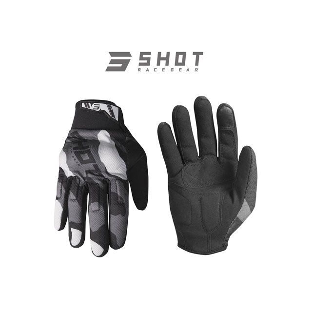 SHOT RACE GEAR プロテクショングローブ（カモグレー） サイズ XL A0A-13H1-A03-11