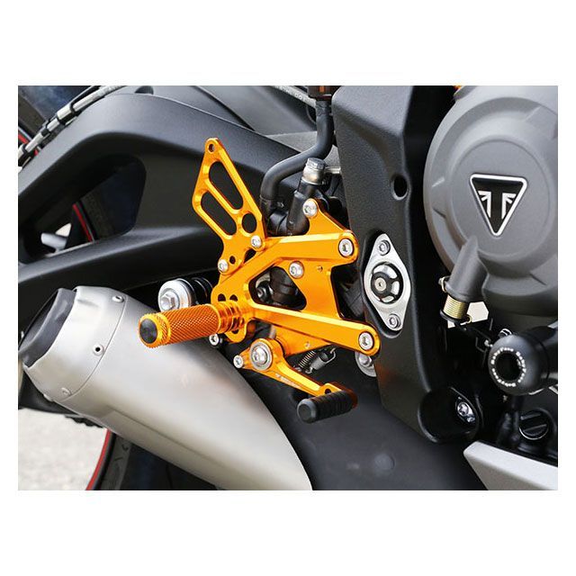ベビーフェイス バックステップキット シフタースイッチ対応 Street Triple765 カラー ゴールド 002-T014GD｜モトメガネ 店 42,989円