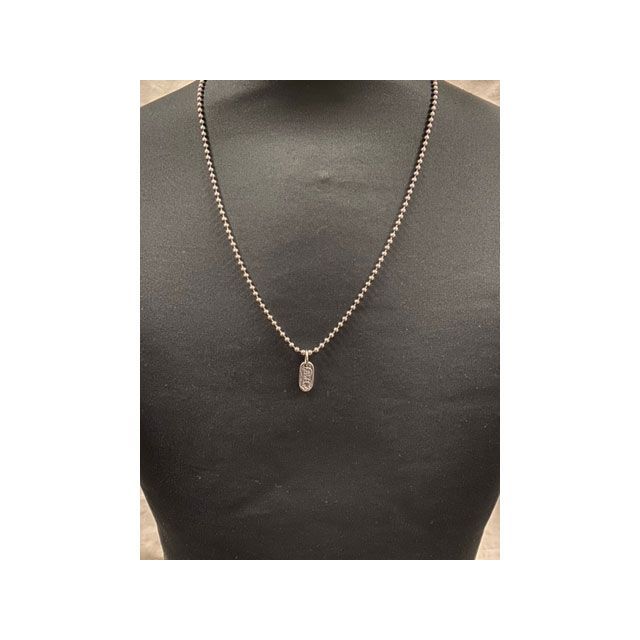 Bill Wall Leather 24”-3mm BALL CHAIN W/OVAL LOGO TAG N832-24”