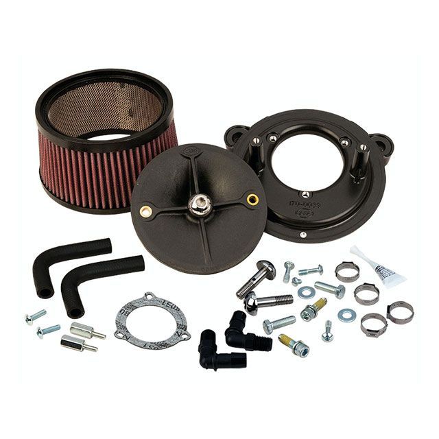 エス&エス S&S ステルスエアクリーナーキット 70mmスロットルホグ用 カバー無し ・024008|モトメガネ 店