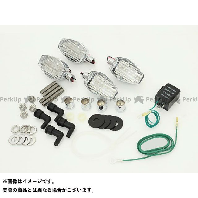 ポッシュフェイス ライトウエイトLEDウインカーキット CBR125R ボディカラー ブラック レンズカラー オレンジ ・058051-06