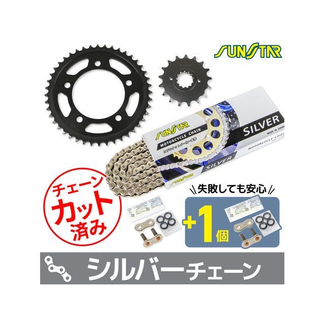 セット商品 KS55316 チェーン＆サンスター スプロケ 3点セット（シルバー） CBR1100XX KS55316