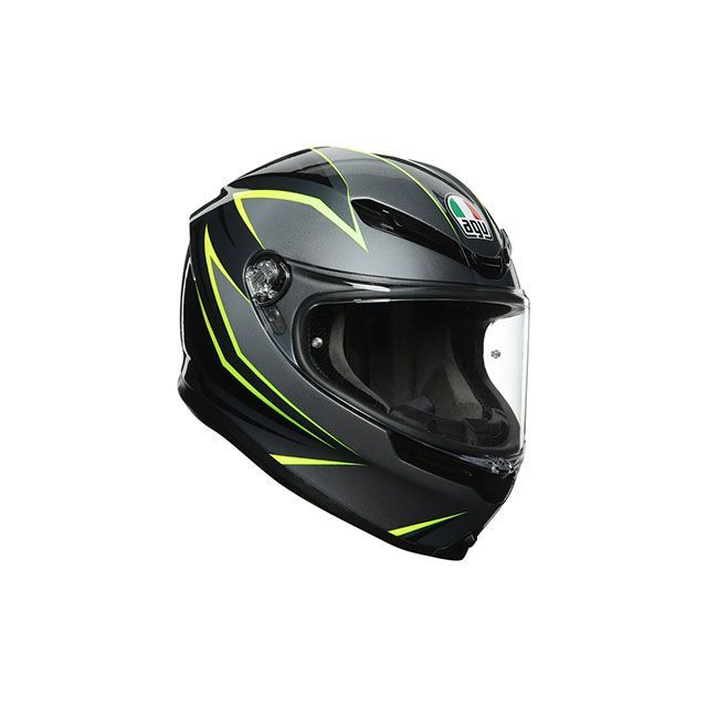 大人気新品 AGV フルフェイスヘルメット K6 011-FLASH GREY BLACK LIME