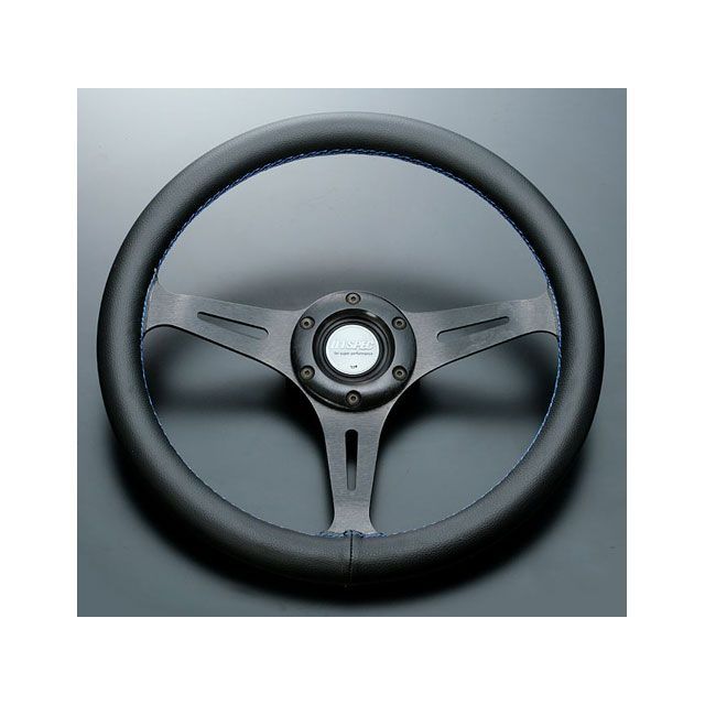 D1 SPEC FLAT-C（フラットC） ステアリング 35パイ ブラックレザー/ブルーステッチ DSC-FC35BL