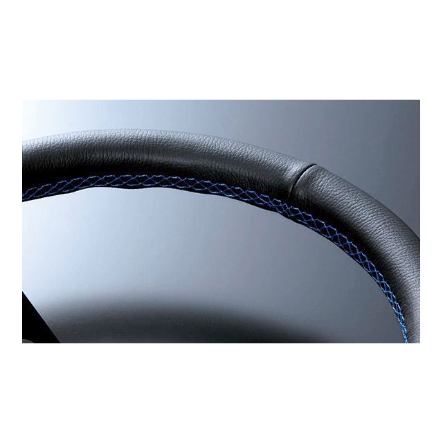 D1 SPEC DEEP60 ステアリング 32.5パイ ブラックレザー/ブルーステッチ DSC-60325BL｜モトメガネ 店